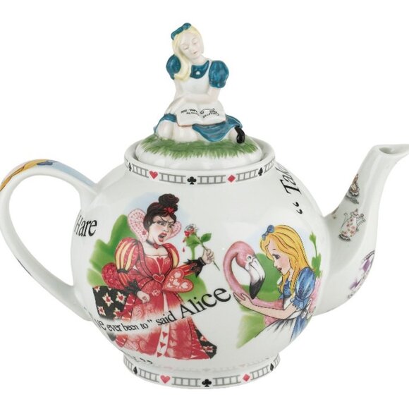 Paul Cardew Alice in Wonderland 150th Anniversary Edition Teapot w/ Alice Lid - Picture 2 of 10